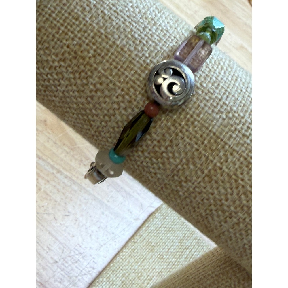 Boho Eclectic Colorful Beaded Artisan Brighton Bracelet - Picture 3 of 11